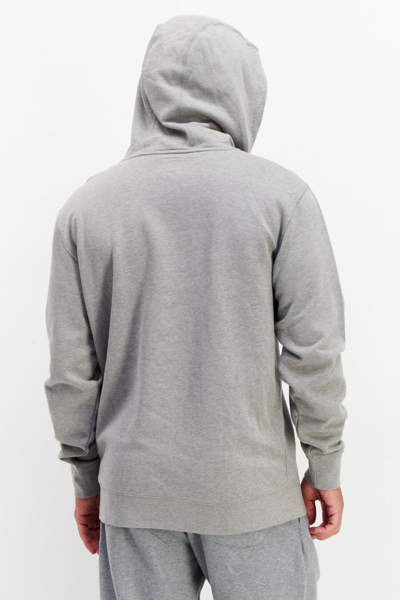 VANS Men Sportswear Fit Brand Logo Hooded Sweatshirts, Grey - Image 4